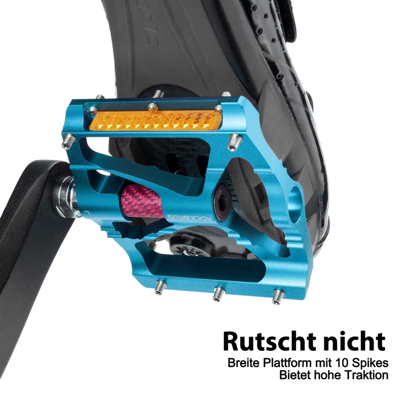 ROCKBROS Alu Fahrradpedale 9/16 Zoll met zwei PVC Reflektoren
