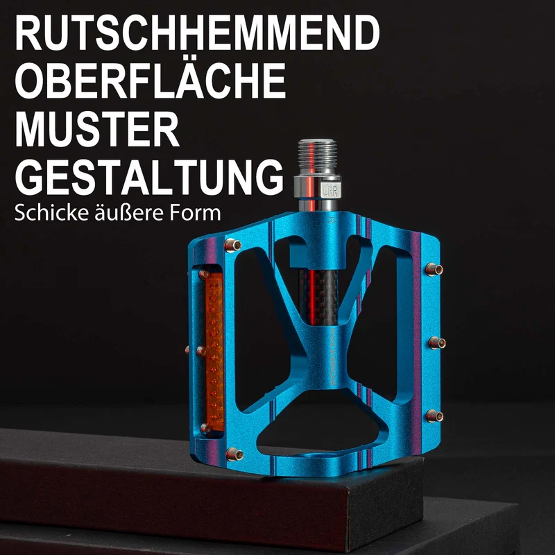 ROCKBROS Alu Fahrradpedale 9/16 Zoll met zwei PVC Reflektoren