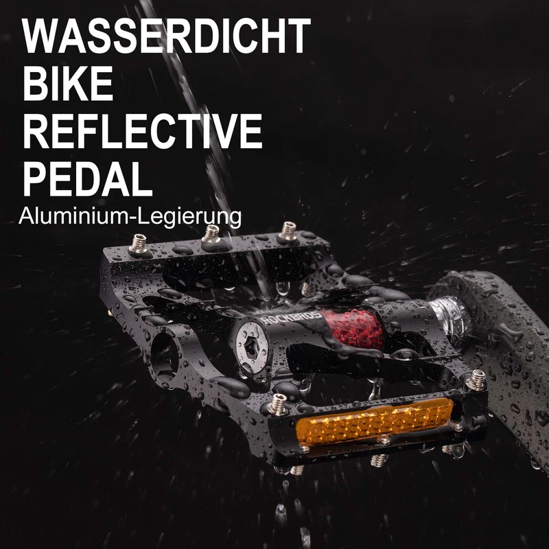 ROCKBROS Alu Fahrradpedale 9/16 Zoll met zwei PVC Reflektoren
