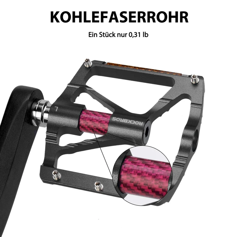 ROCKBROS Alu Fahrradpedale 9/16 Zoll met zwei PVC Reflektoren