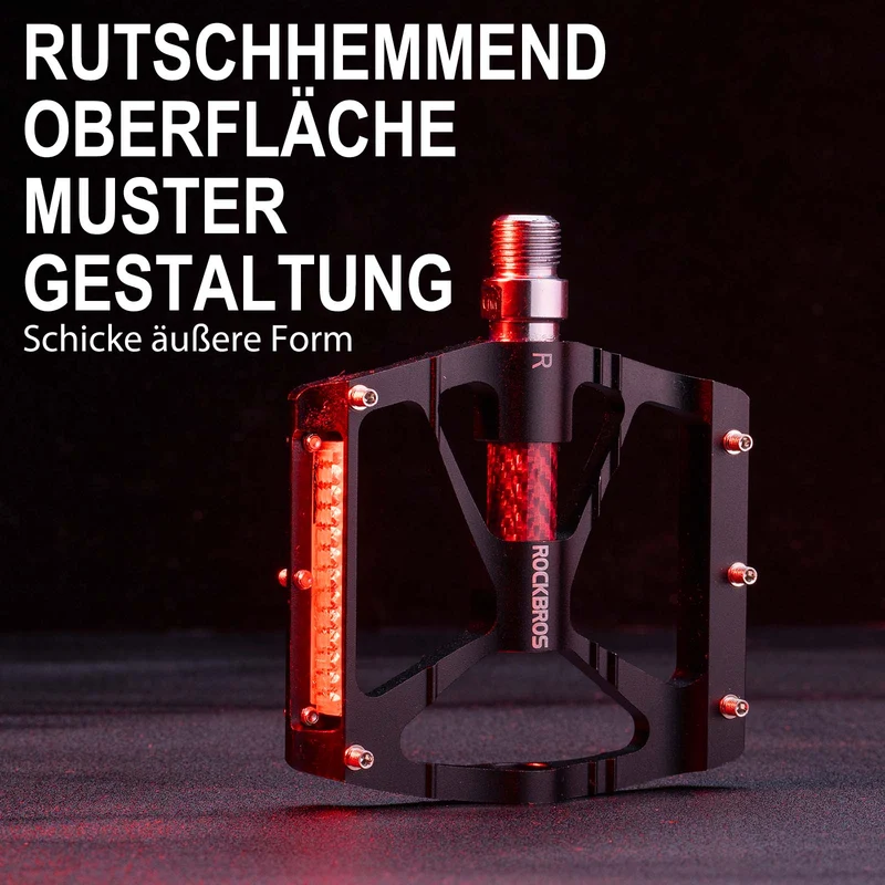 ROCKBROS Alu Fahrradpedale 9/16 Zoll met zwei PVC Reflektoren