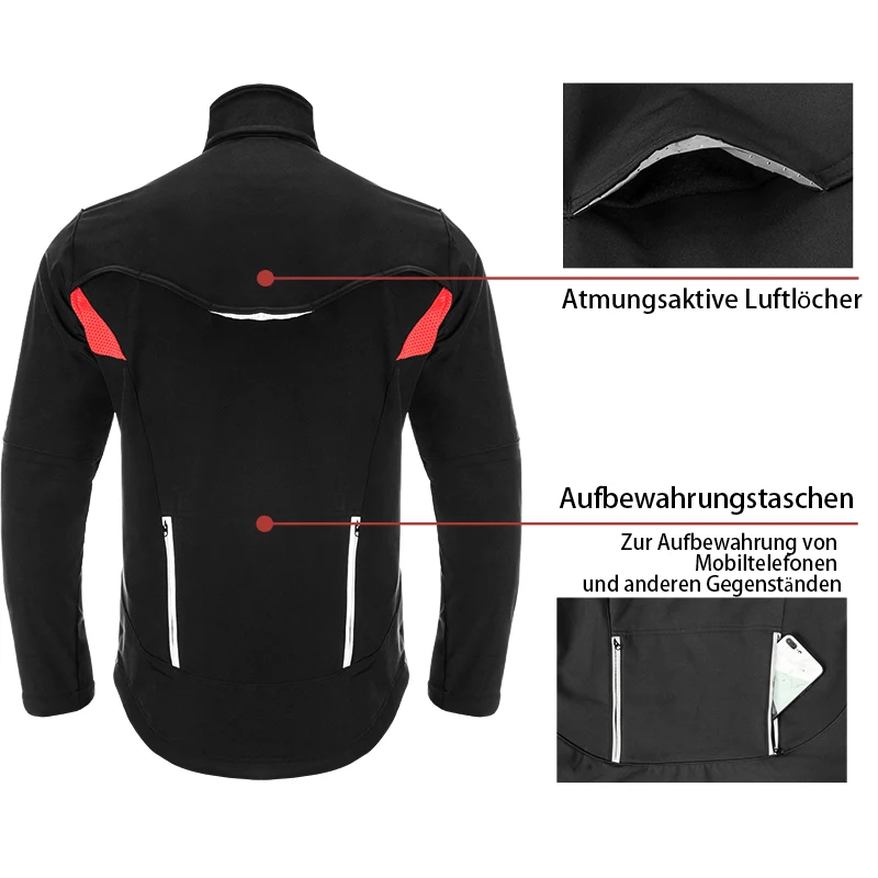 Зімовая куртка ROCKBROS Herren Windschutz Radsportanzug