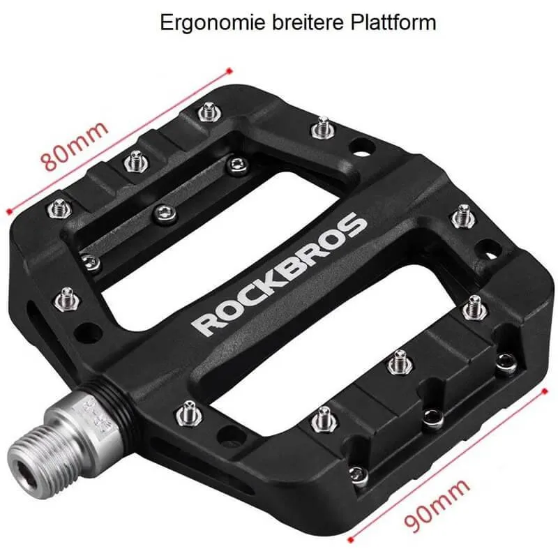 ROCKBROS Fahrradpedale 9/16 Zoll MTB-pedaal met 3 lagers uit nylon