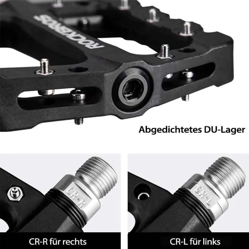 ROCKBROS Fahrradpedale 9/16 Zoll MTB-pedaal met 3 lagers uit nylon