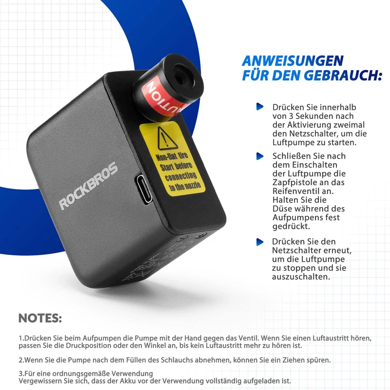 MINI Elektrische Fahrradpomp AS1