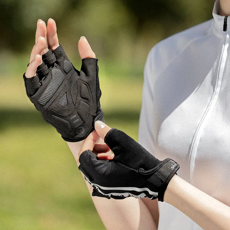 ROCKBROS Kurz Fahrradhandschuhe SBR Stoßdämpfend rutschfest Unisex