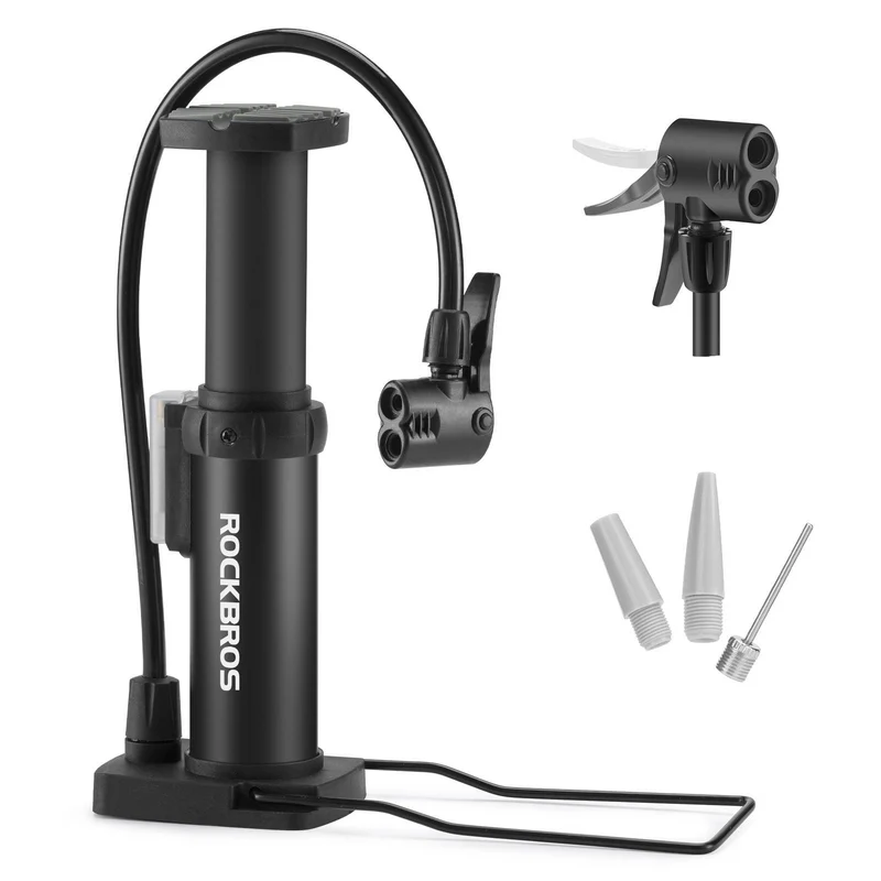 ROCKBROS Mini Tragbare Luftpomp Fußpompen voor alle Ventile SV/AV