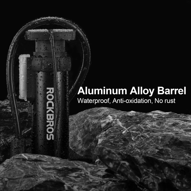 ROCKBROS Mini Tragbare Luftpomp Fußpompen voor alle Ventile SV/AV