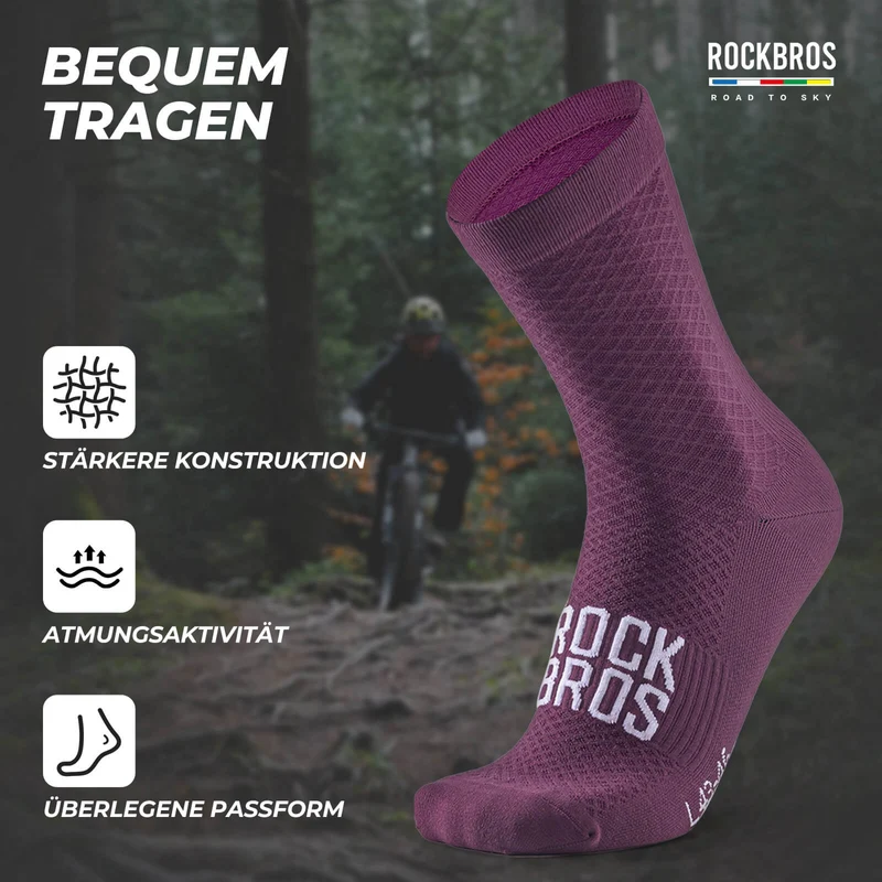ROAD TO SKY Sportsocken Baumwolle Atmungsaktive Laufsocken voor MTB & Rennrad