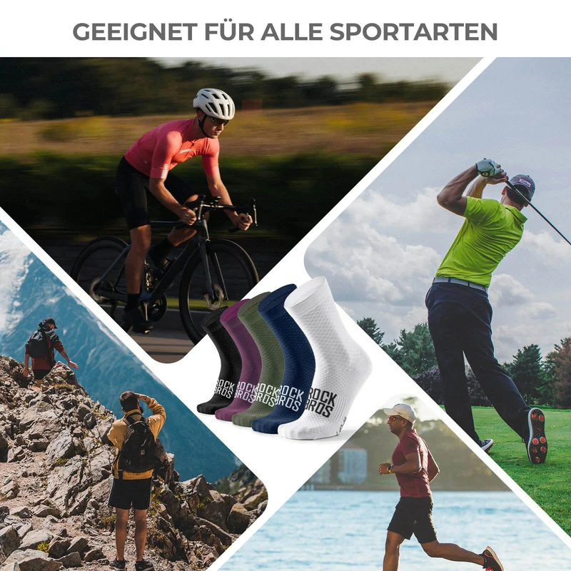 ROAD TO SKY Sportsocken Baumwolle Atmungsaktive Laufsocken voor MTB & Rennrad