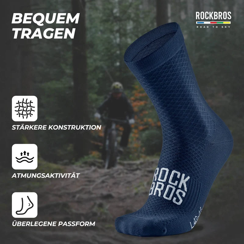 ROAD TO SKY Sportsocken Baumwolle Atmungsaktive Laufsocken voor MTB & Rennrad