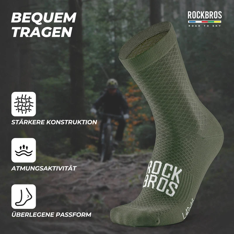 ROAD TO SKY Sportsocken Baumwolle Atmungsaktive Laufsocken voor MTB & Rennrad