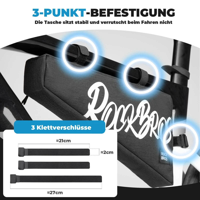 Rahmentasche mit Klettbandverschluss 1,9L - серыя SketchRide