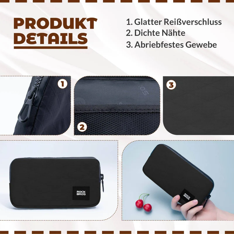 ROCKBROS Geldbeurs Geldbeutel Handige tas voor kredietkaart Schlüssel