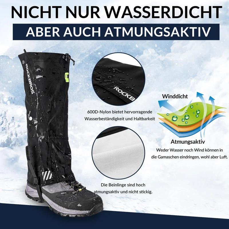 ROCKBROS Outdoor Gamaschen wasserdichte Schnee Gaiter voor Heren Damen