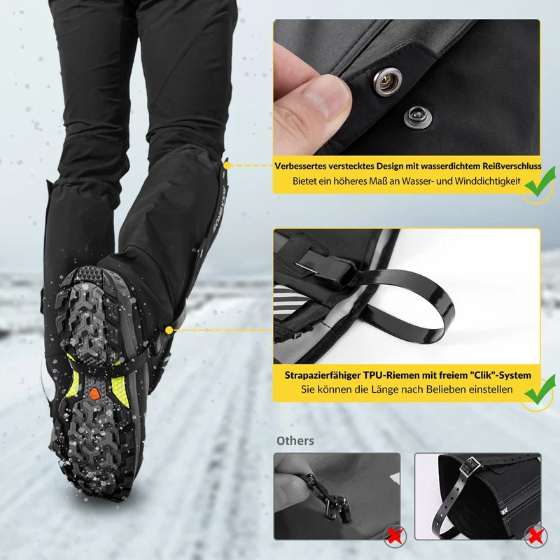 ROCKBROS Outdoor Gamaschen wasserdichte Schnee Gaiter voor Heren Damen