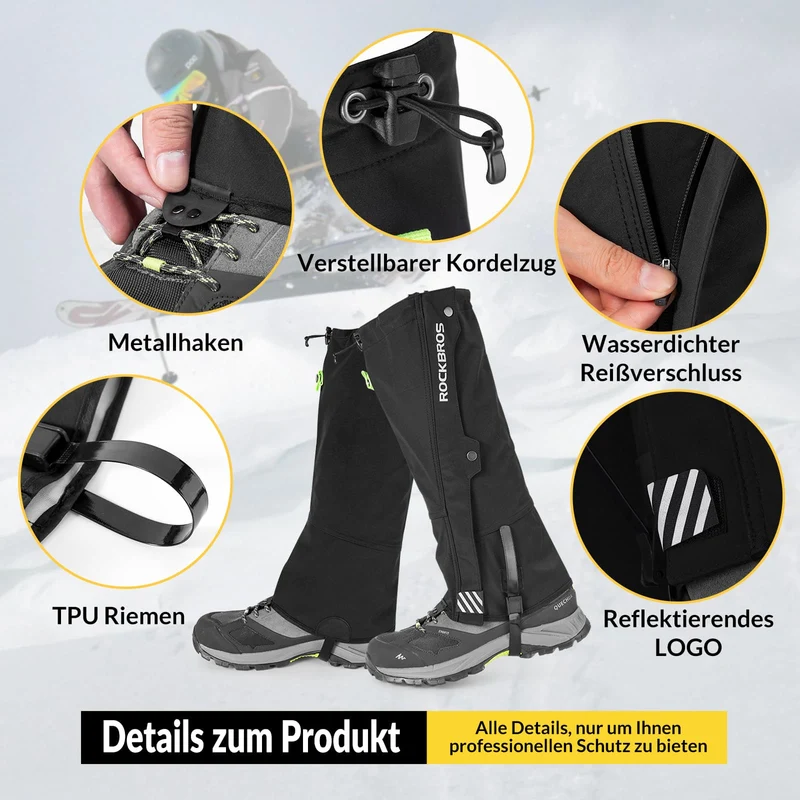 ROCKBROS Outdoor Gamaschen wasserdichte Schnee Gaiter voor Heren Damen