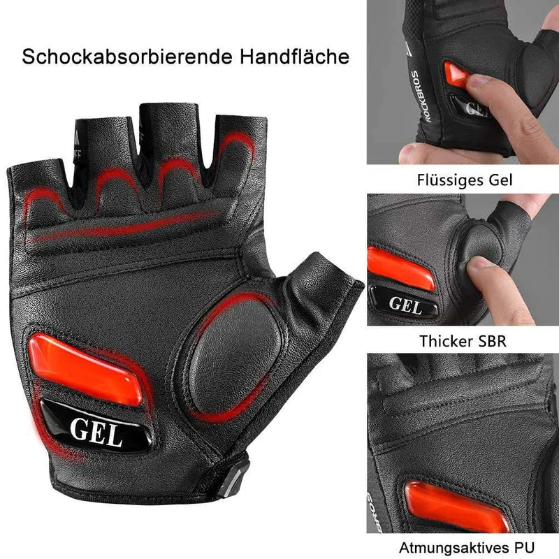 ROCKBROS Halffinger MTB-handschoenen voor heren en dames op het terrein
