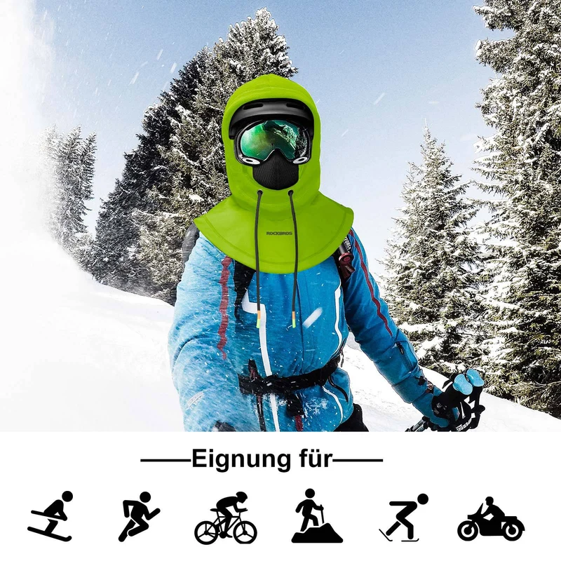 ROCKBROS Sturmhaube Winddicht Fahrrad Full Face Gesichtshaube voor Radfahren Skifahren
