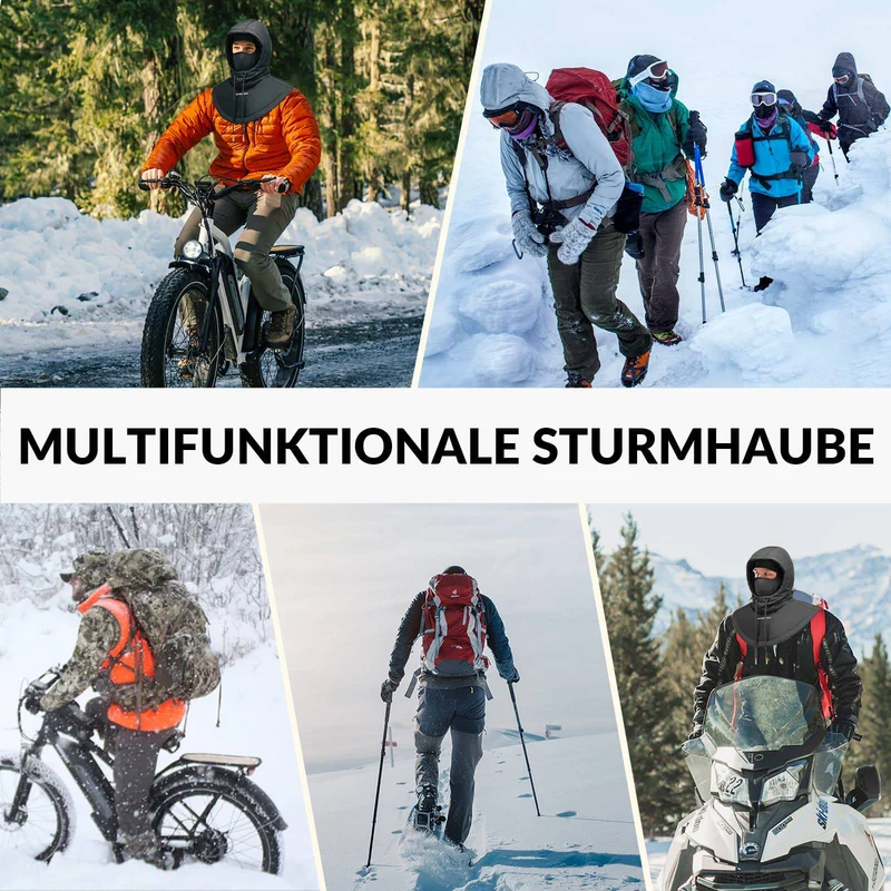 ROCKBROS Sturmhaube Winddicht Fahrrad Full Face Gesichtshaube voor Radfahren Skifahren