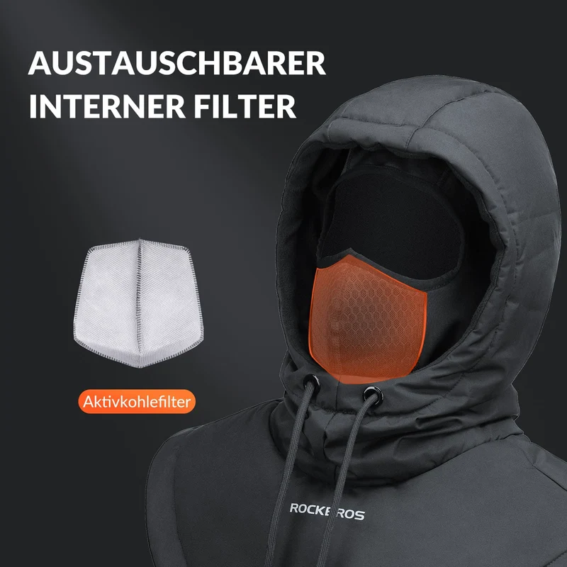ROCKBROS Sturmhaube Winddicht Fahrrad Full Face Gesichtshaube voor Radfahren Skifahren