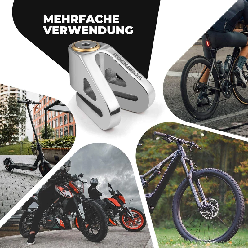 ROCKBROS Fahrradschloss Wasserdicht Sicherheitsschloss voor Motorrad/Fahrrad