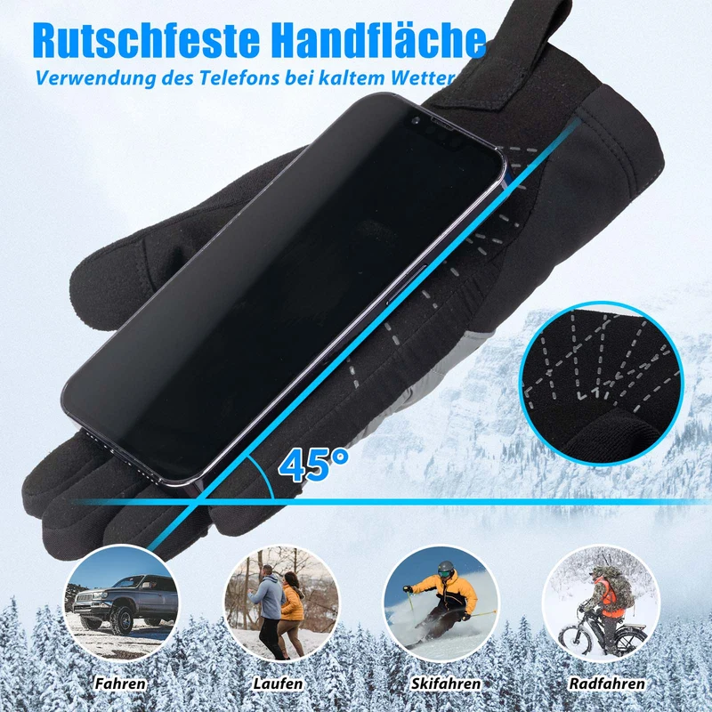 ROCKBROS Fahrradhandschoenen Winter/Herbst Vollfinger Thermo Sport Unisex