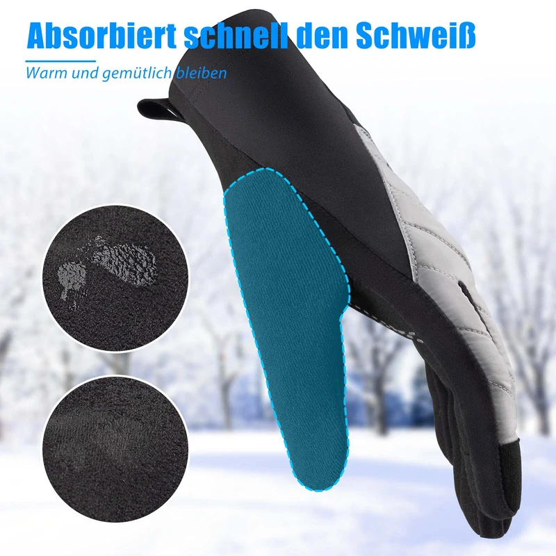 ROCKBROS Fahrradhandschoenen Winter/Herbst Vollfinger Thermo Sport Unisex