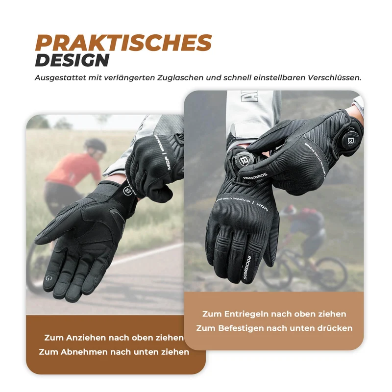 ROCKBROS Motorradhandschuhe Atmungsaktiv Handschuhe Сэнсарны экран