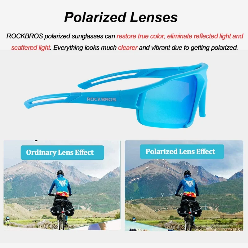 ROCKBROS polariserende zonnebril met UV400 Schutz Hellblau Unisex