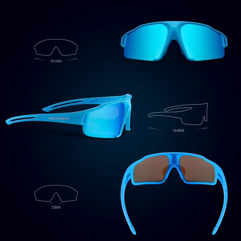 ROCKBROS polariserende zonnebril met UV400 Schutz Hellblau Unisex
