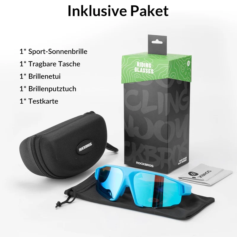 ROCKBROS polariserende zonnebril met UV400 Schutz Hellblau Unisex
