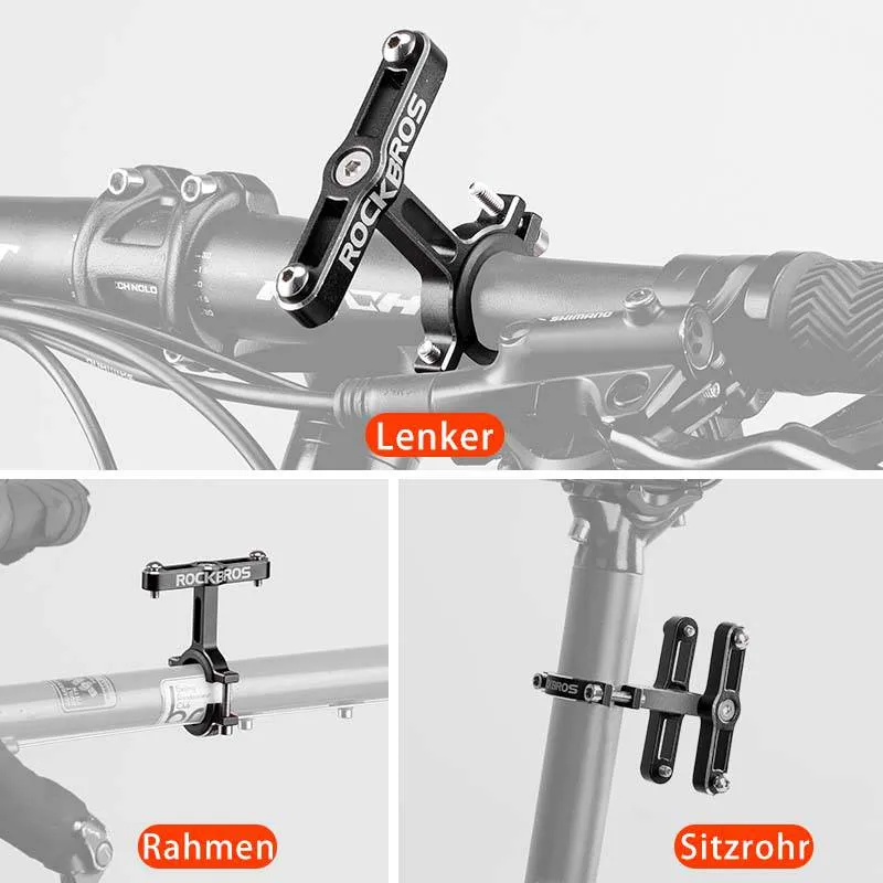 ROCKBROS Alu Universele Fleshalter Adapter voor Fahrrad en Motorrad