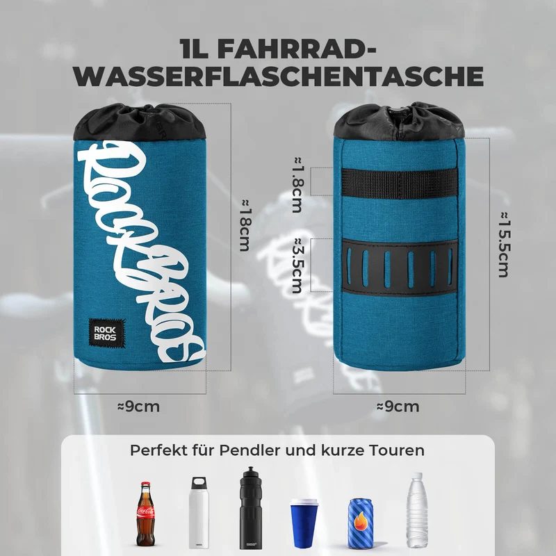 Fahrrad Lenkertasche Mini 1L voor Trinkflaschen Ø9 cm