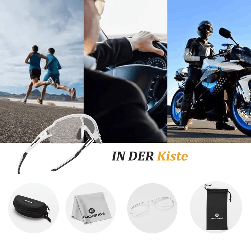 ROCKBROS Sonnenbrille voor mannen en vrouwen UV-Schutz Fahrradbrille