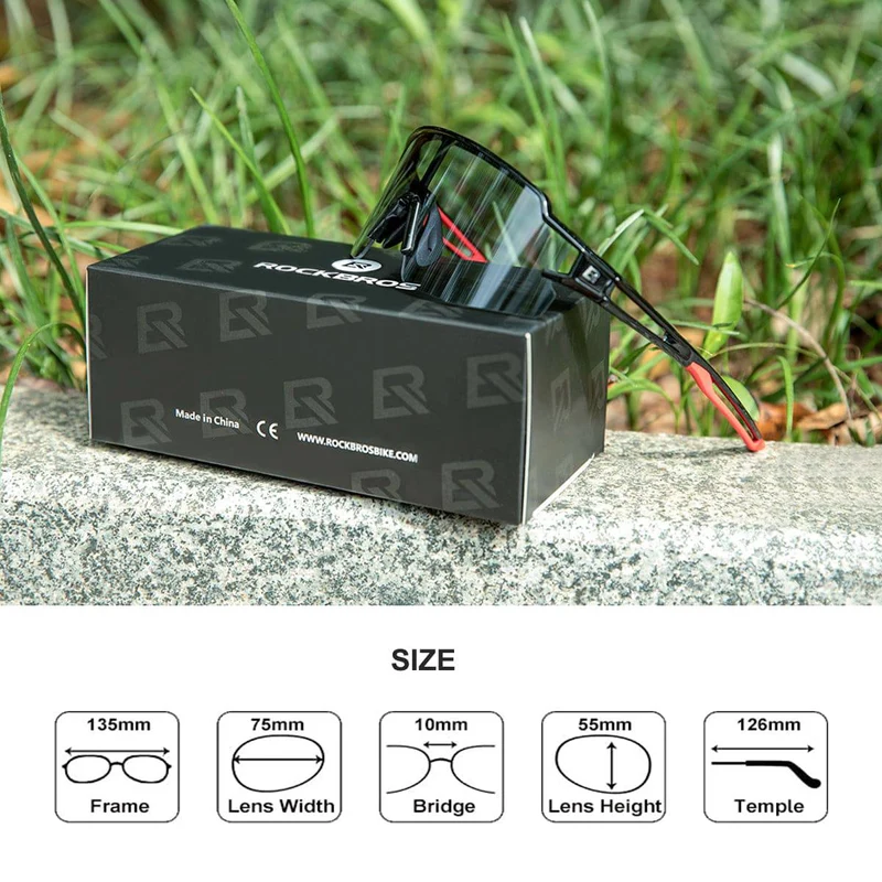 ROCKBROS Sonnenbrille voor mannen en vrouwen UV-Schutz Fahrradbrille
