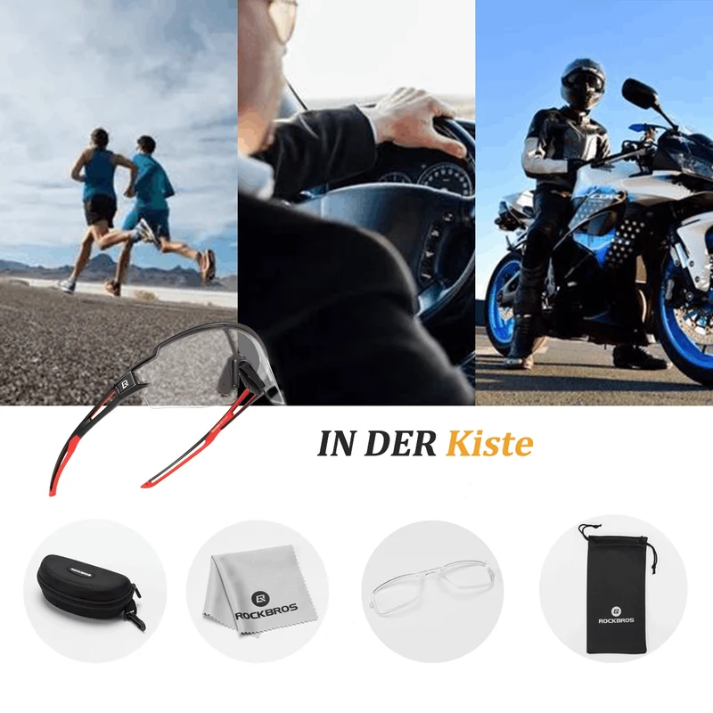 ROCKBROS Sonnenbrille voor mannen en vrouwen UV-Schutz Fahrradbrille
