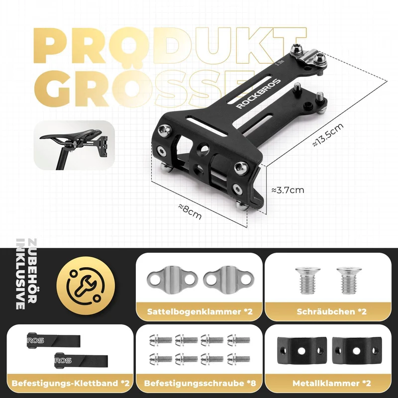 ROCKBROS Fahrrad Flaschenhalter Adapter Aluminium Einstellbar Halterung