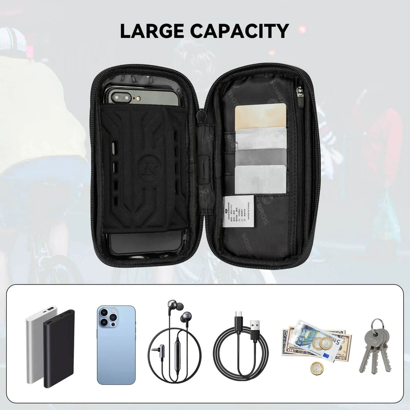 ROCKBROS Lenkertasche 360° Drehung Handyhalterung voor Motorrad & Fahrrad