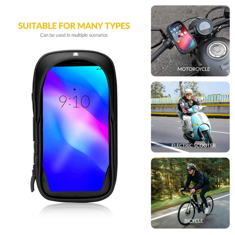 ROCKBROS Lenkertasche 360° Drehung Handyhalterung voor Motorrad & Fahrrad