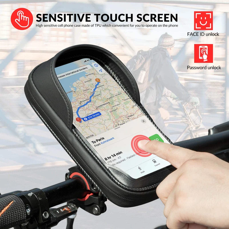 ROCKBROS Lenkertasche 360° Drehung Handyhalterung voor Motorrad & Fahrrad