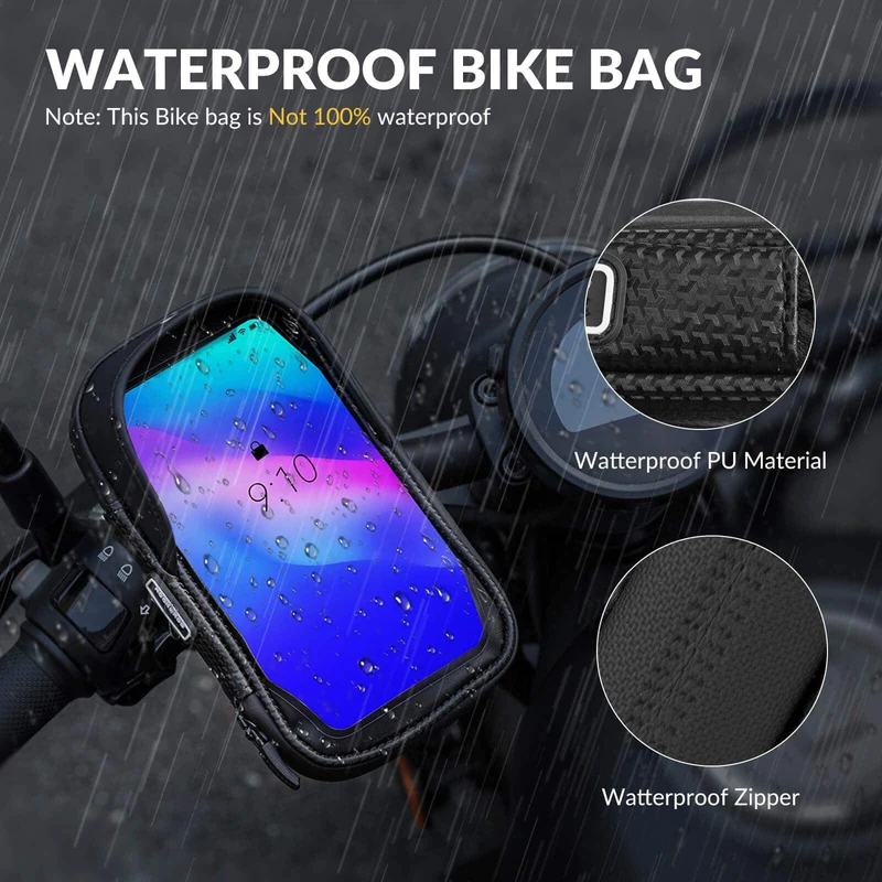 ROCKBROS Lenkertasche 360° Drehung Handyhalterung voor Motorrad & Fahrrad