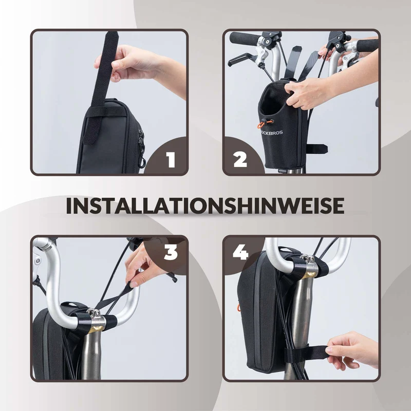 ROCKBROS Lenkertasche Flaschentasche Trinkflaschenhalter Multifunctioneel ontwerp