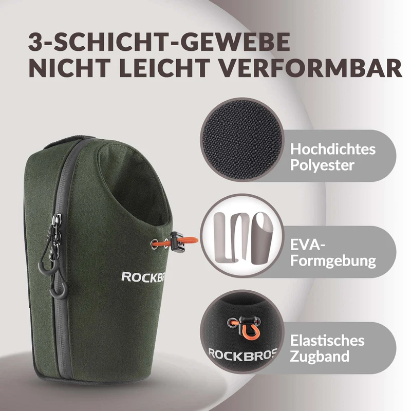 ROCKBROS Lenkertasche Flaschentasche Trinkflaschenhalter Multifunctioneel ontwerp