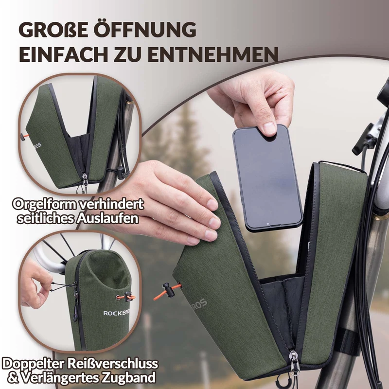 ROCKBROS Lenkertasche Flaschentasche Trinkflaschenhalter Multifunctioneel ontwerp