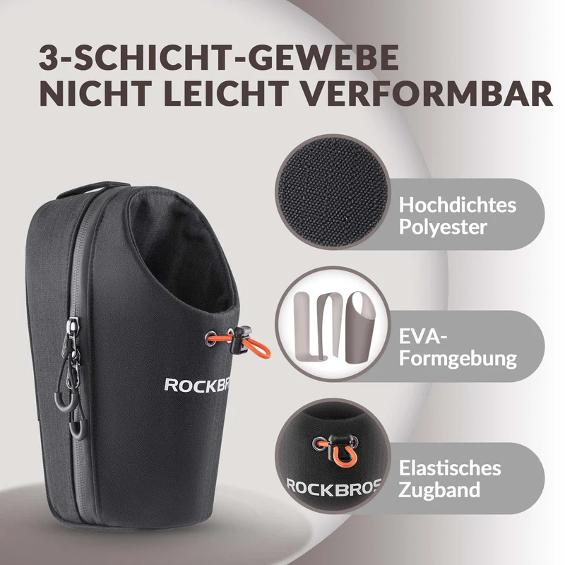 ROCKBROS Lenkertasche Flaschentasche Trinkflaschenhalter Multifunctioneel ontwerp