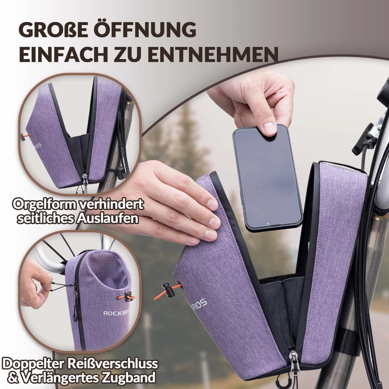 ROCKBROS Lenkertasche Flaschentasche Trinkflaschenhalter Multifunctioneel ontwerp