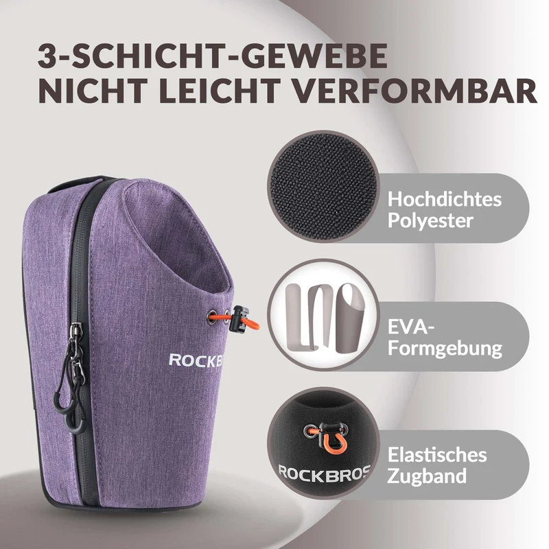 ROCKBROS Lenkertasche Flaschentasche Trinkflaschenhalter Multifunctioneel ontwerp