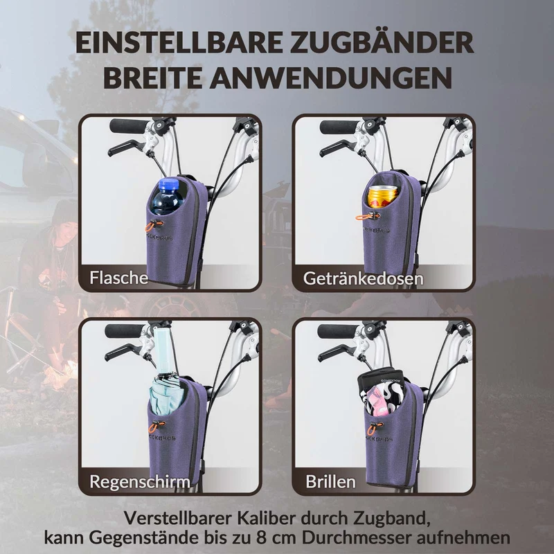 ROCKBROS Lenkertasche Flaschentasche Trinkflaschenhalter Multifunctioneel ontwerp