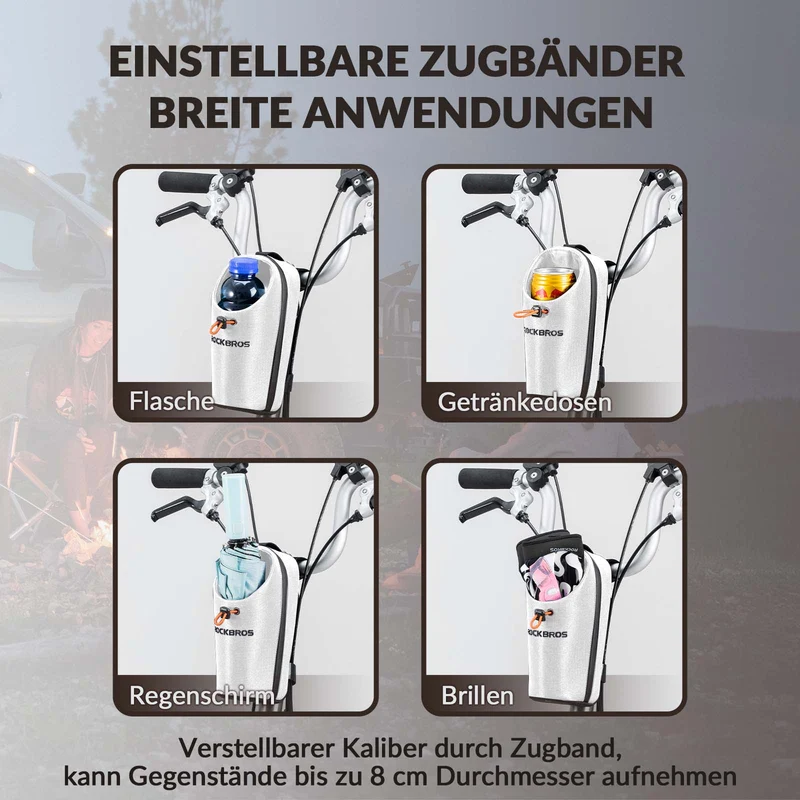 ROCKBROS Lenkertasche Flaschentasche Trinkflaschenhalter Multifunctioneel ontwerp